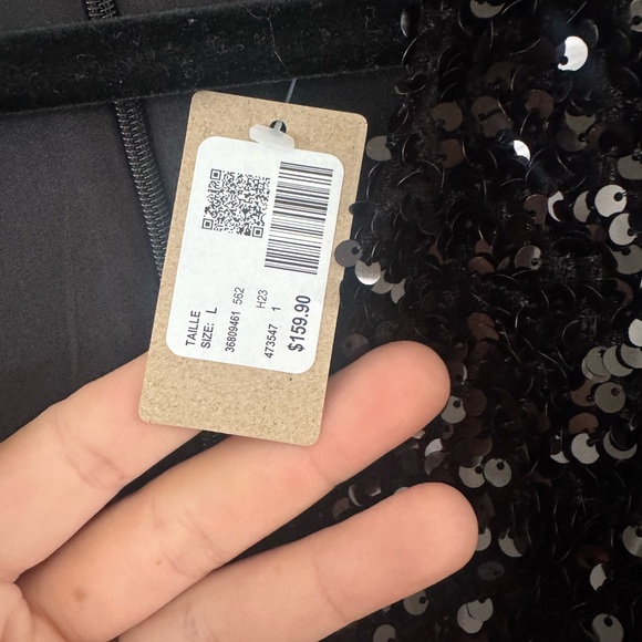 Black Sequin Embellished Mini Dress - Picture 5 of 5